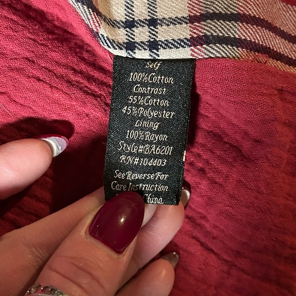 Like New Blu Pepper Aztec Embroidered Plaid Flannel Women’s Vest Size Medium - Picture 5 of 16